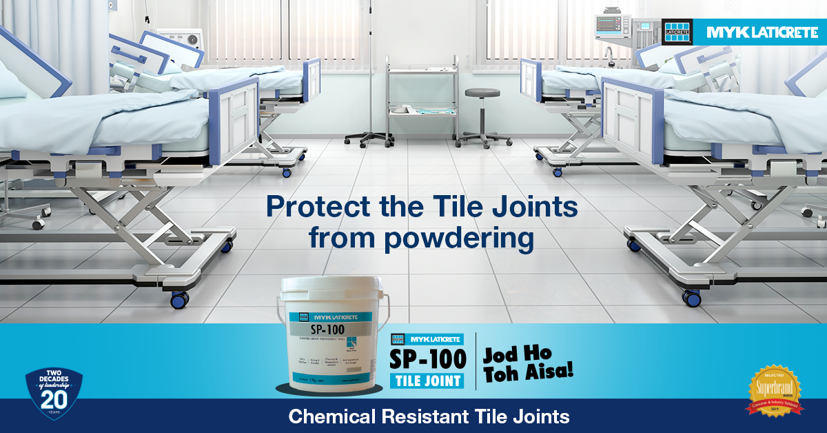 MYK LATICRETE SP-100 – AN IDEAL TILE JOINT FOR HOSPITALS